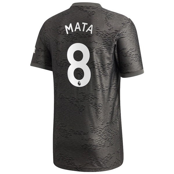 Camiseta Manchester United NO.8 Mata Segunda Equipación 2020-2021 Negro